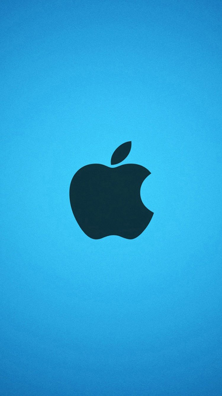 Blue Apple Logo iPhone Wallpaper & Background Download