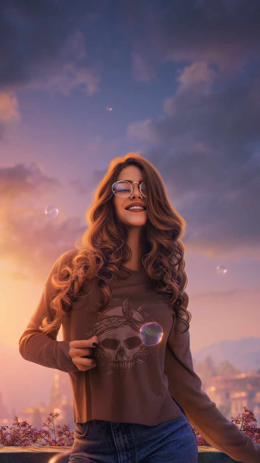 Happy Brunette Girl IPhone Wallpaper Wallpaper, iPhone Wallpaper
