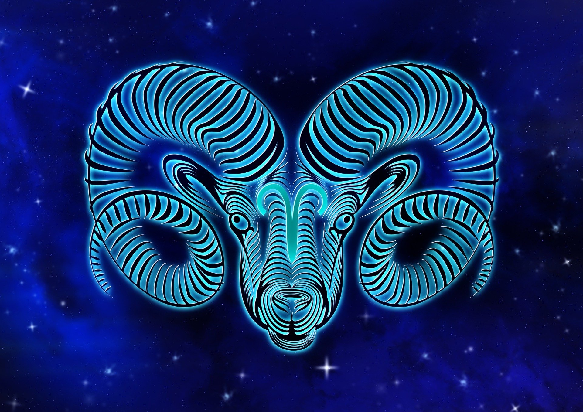 Blue Aries Ram Zodiac