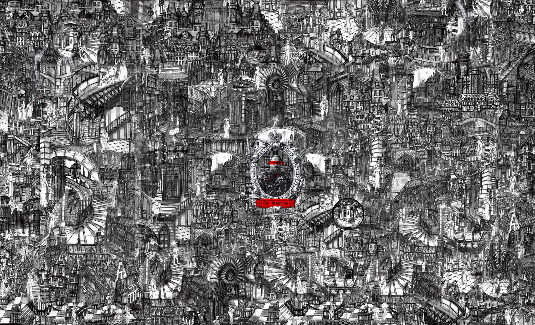 Palaye Royale centerfold artwork for The Bastards album was created by Emerson Barrett. Lose yourself and find yourself in the album, the artwork and the visuals