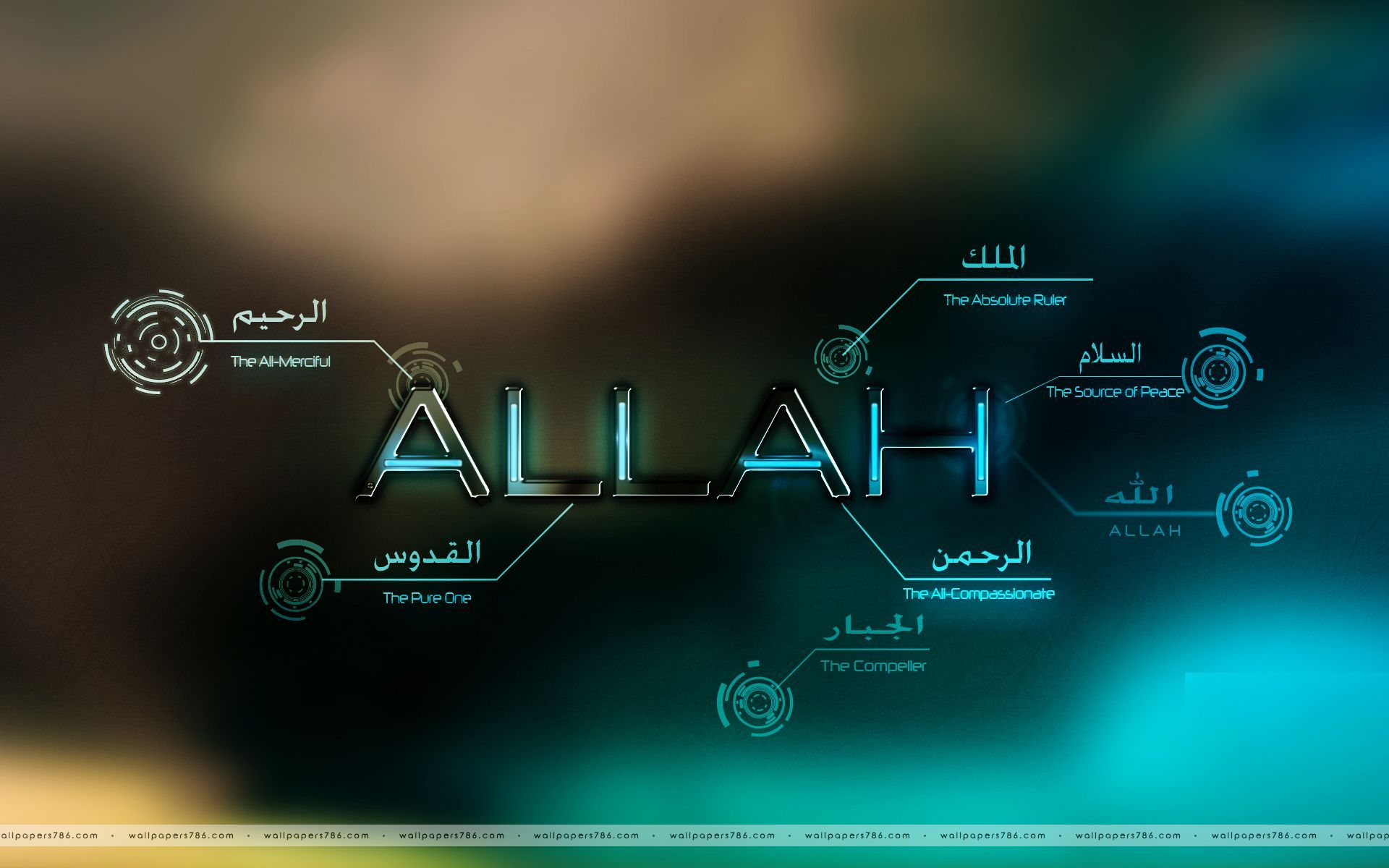 99 names of Allahk wallpaper for pc, Unique wallpaper, Wallpaper pc