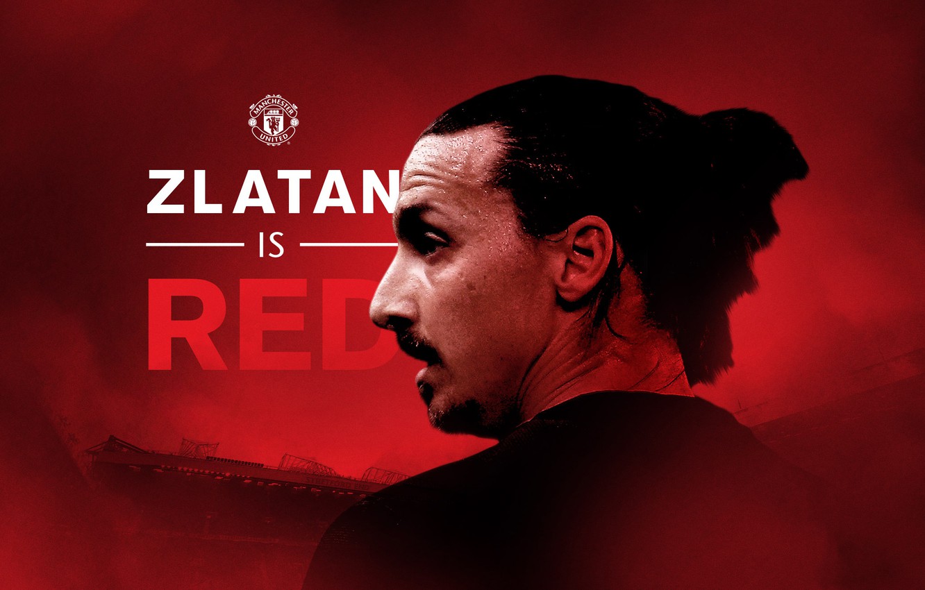 Wallpaper Red, Sweden, Football, Manchester United, Devils, Player, Ibrahimovic, Zlatan image for desktop, section спорт