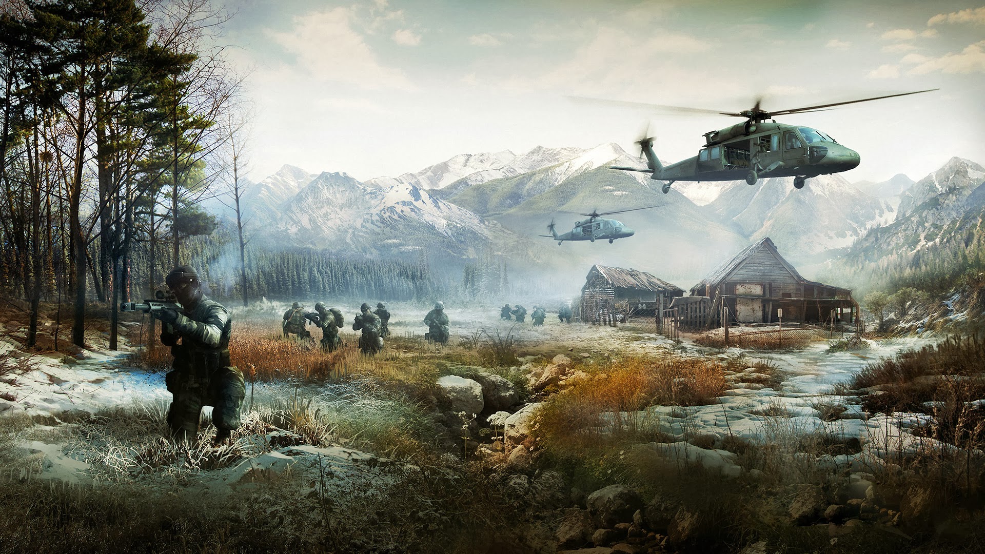Free download battlefield 4 game HD wallpaper helicopter soldier scenery mountains [1920x1080] for your Desktop, Mobile & Tablet. Explore Battlefield Wallpaper 1920x1080. BF4 Wallpaper 1080p, Battlefield 3 Wallpaper, Battlefield Wallpaper 1080p