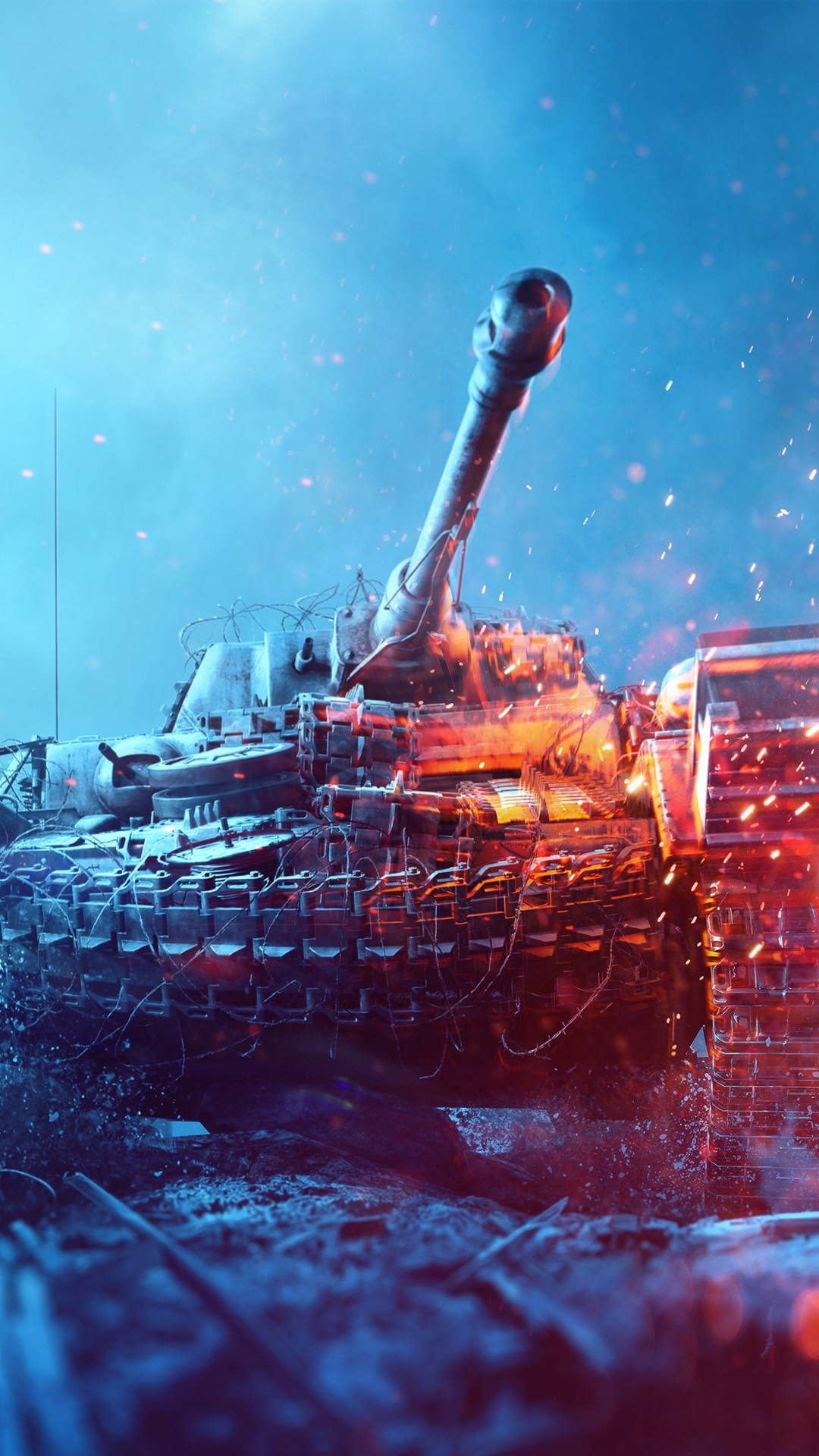 Download wallpaper: Battlefield 5 poster with tanks 1080x1920