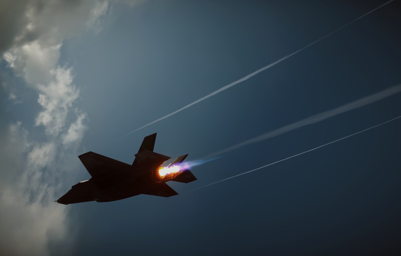 Wallpaper the sky, clouds, fire, fighter, Jet, F- Battlefield BF4 image for desktop, section игры
