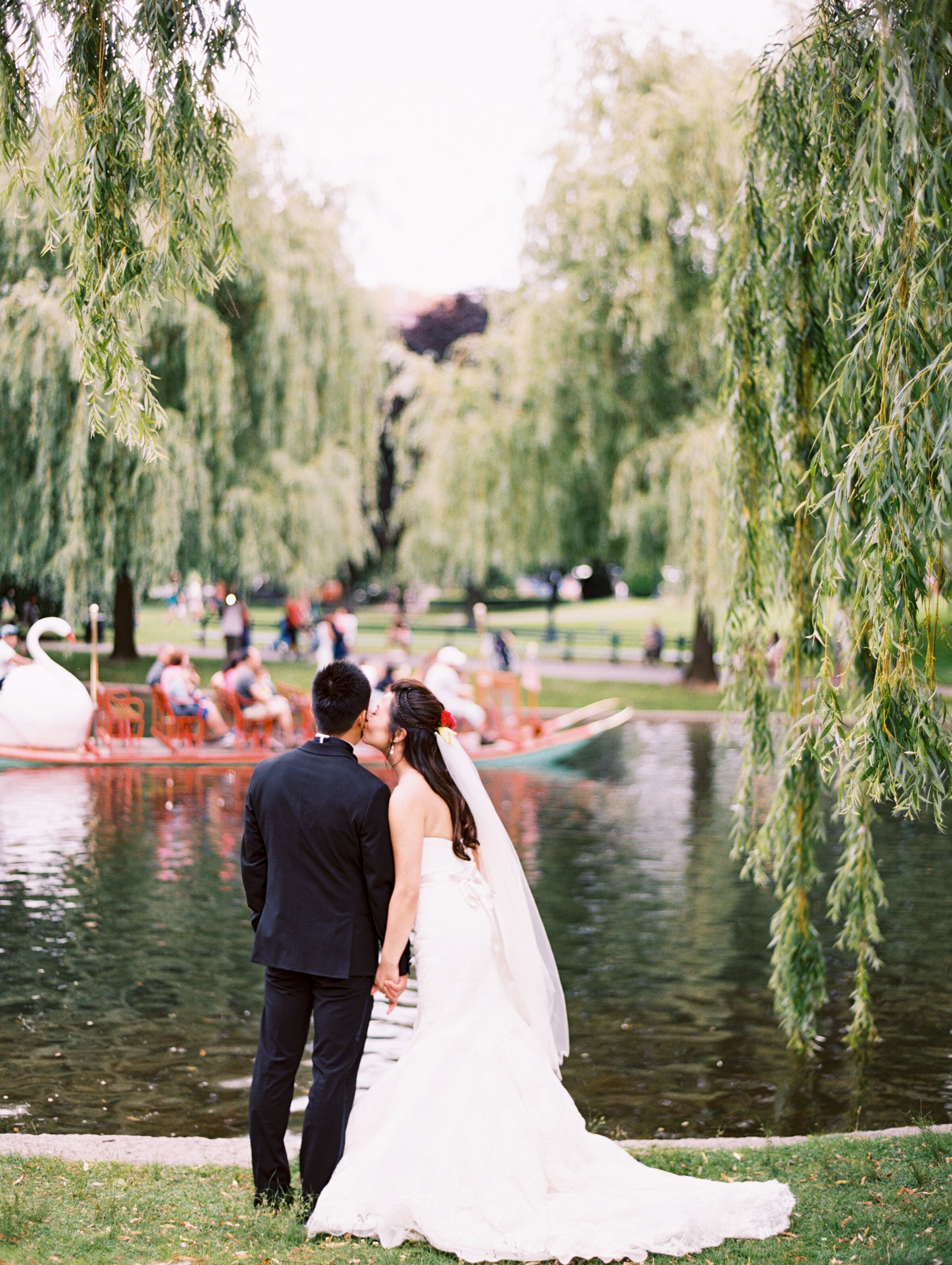 Boston Public Garden Couple Photo