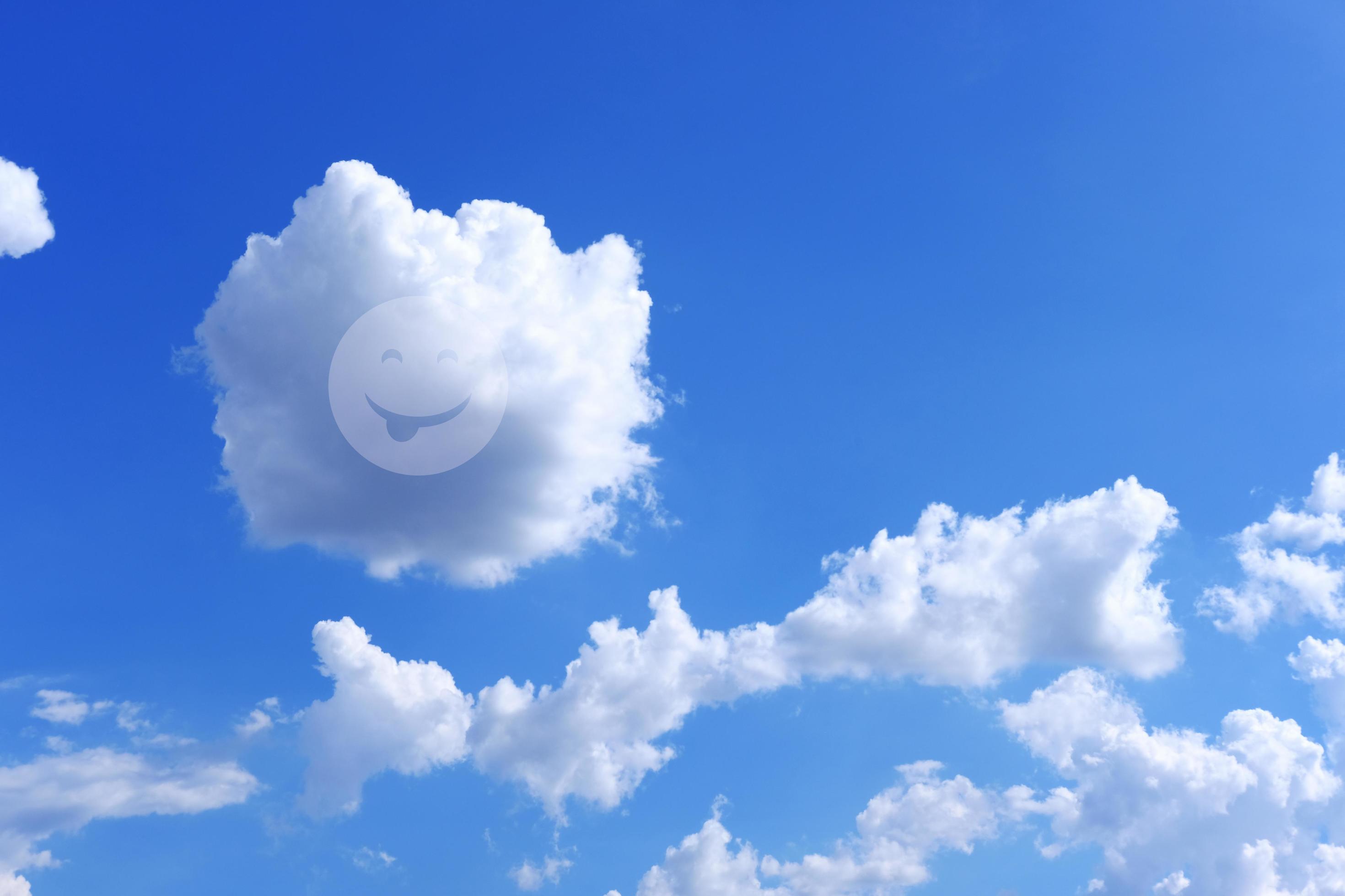 Blue sky and clouds wallpaper background and sunny day