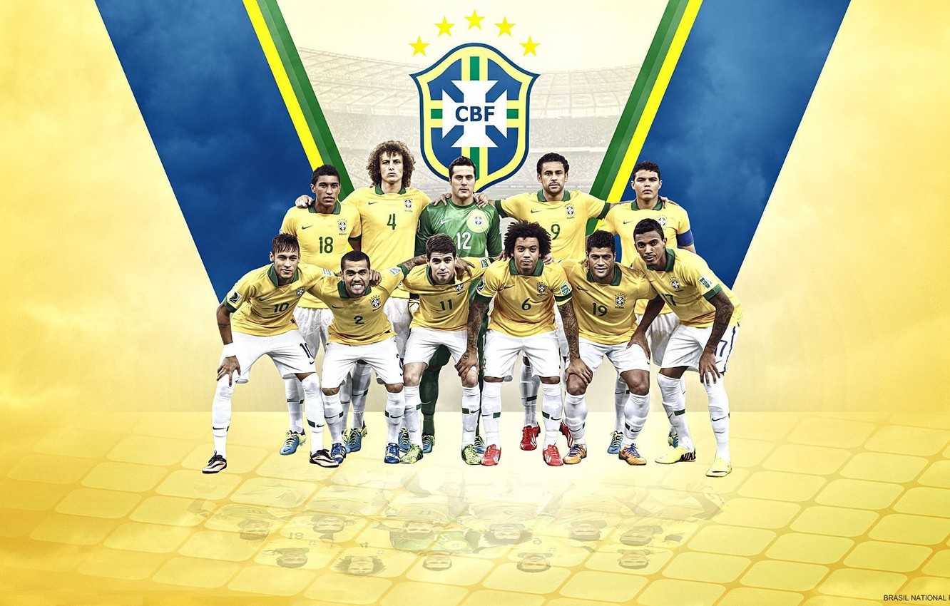 Wallpaper wallpaper, logo, team, football, Champions, Brasil, players image for desktop, section спорт