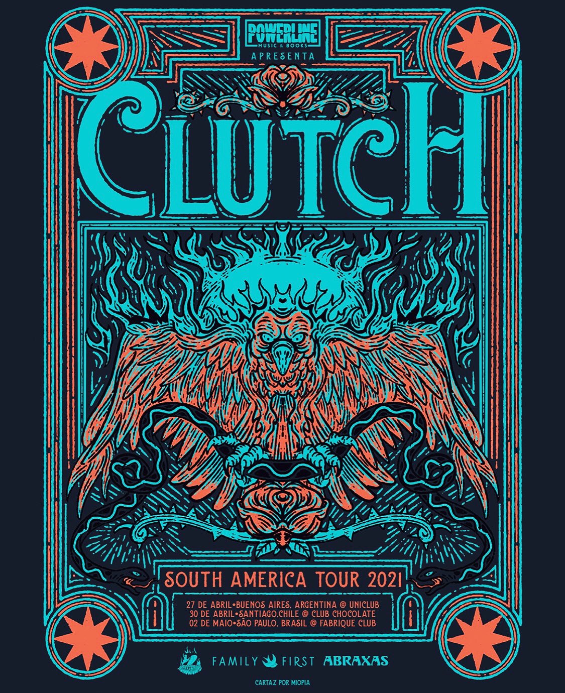 Clutch're happy to announce that our South American shows have been rescheduled for 2021. April 27 Aires, Argentina Uniclub April 30, Chile Club