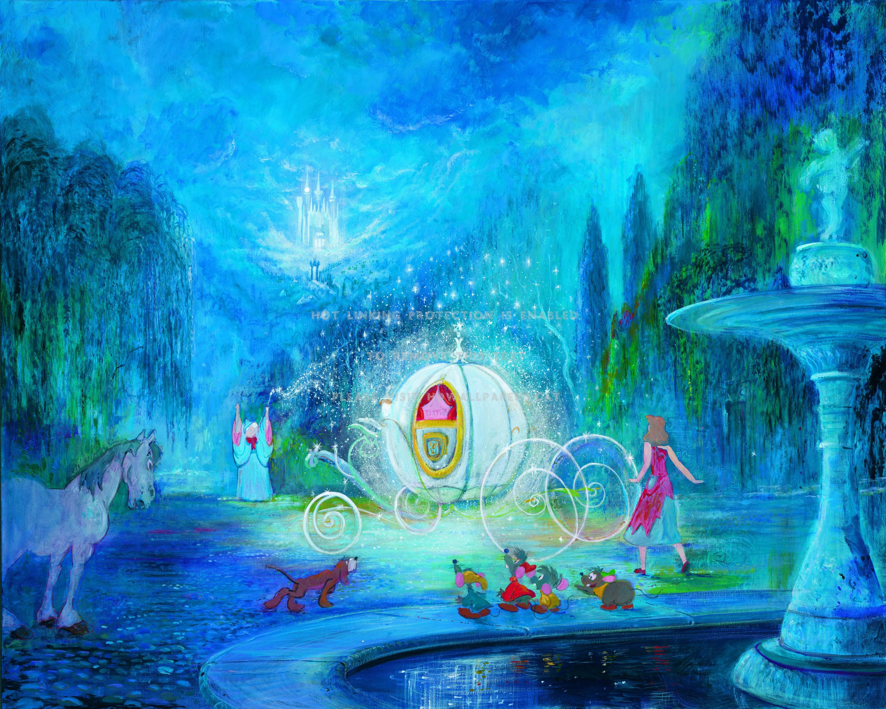 cinderella fairy godmother disney painting