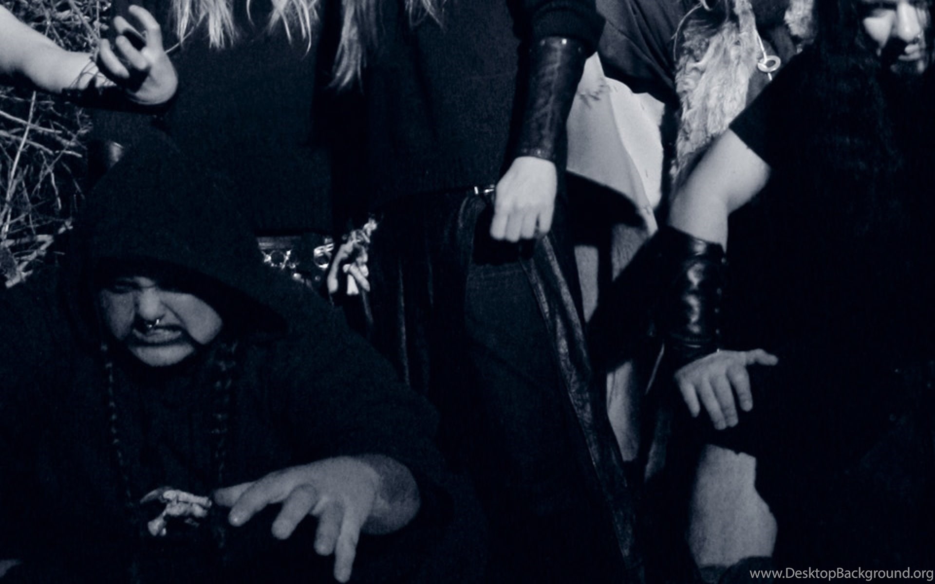 Download Wallpaper 3840x1200 Finntroll, Band, Night, Image, Trees. Desktop Background