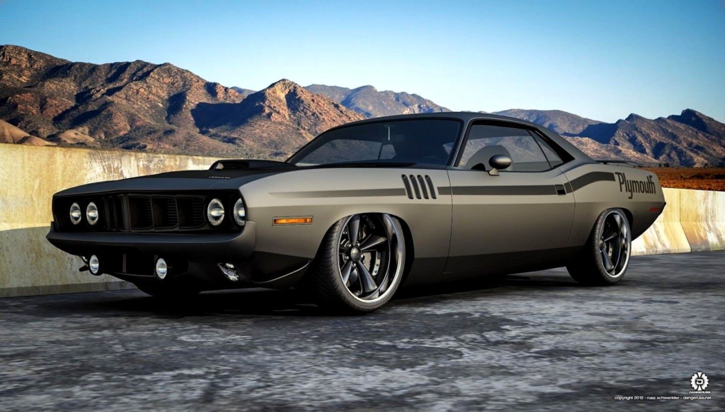 Old School Muscle Cars Wallpaper