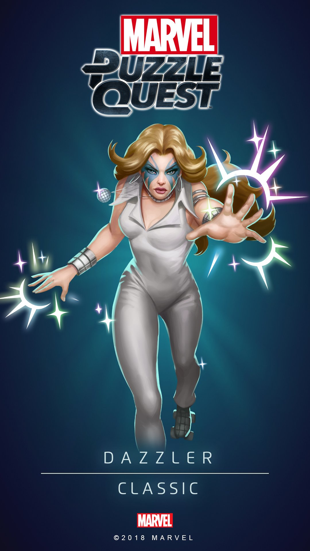MARVEL Puzzle Quest en Twitter: Light up your mobile display with wallpaper featuring Dazzler! #MarvelPuzzleQuest
