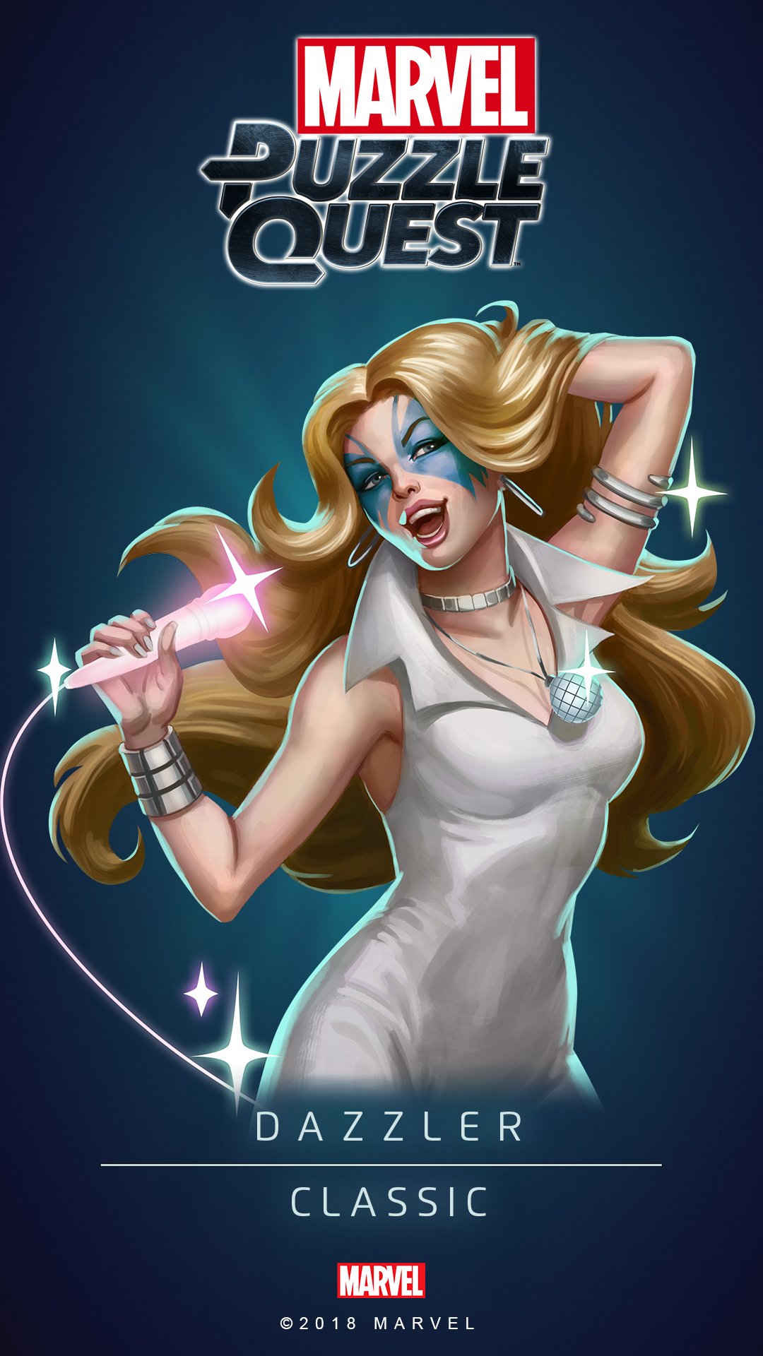 MARVEL Puzzle Quest en Twitter: Light up your mobile display with wallpaper featuring Dazzler! #MarvelPuzzleQuest