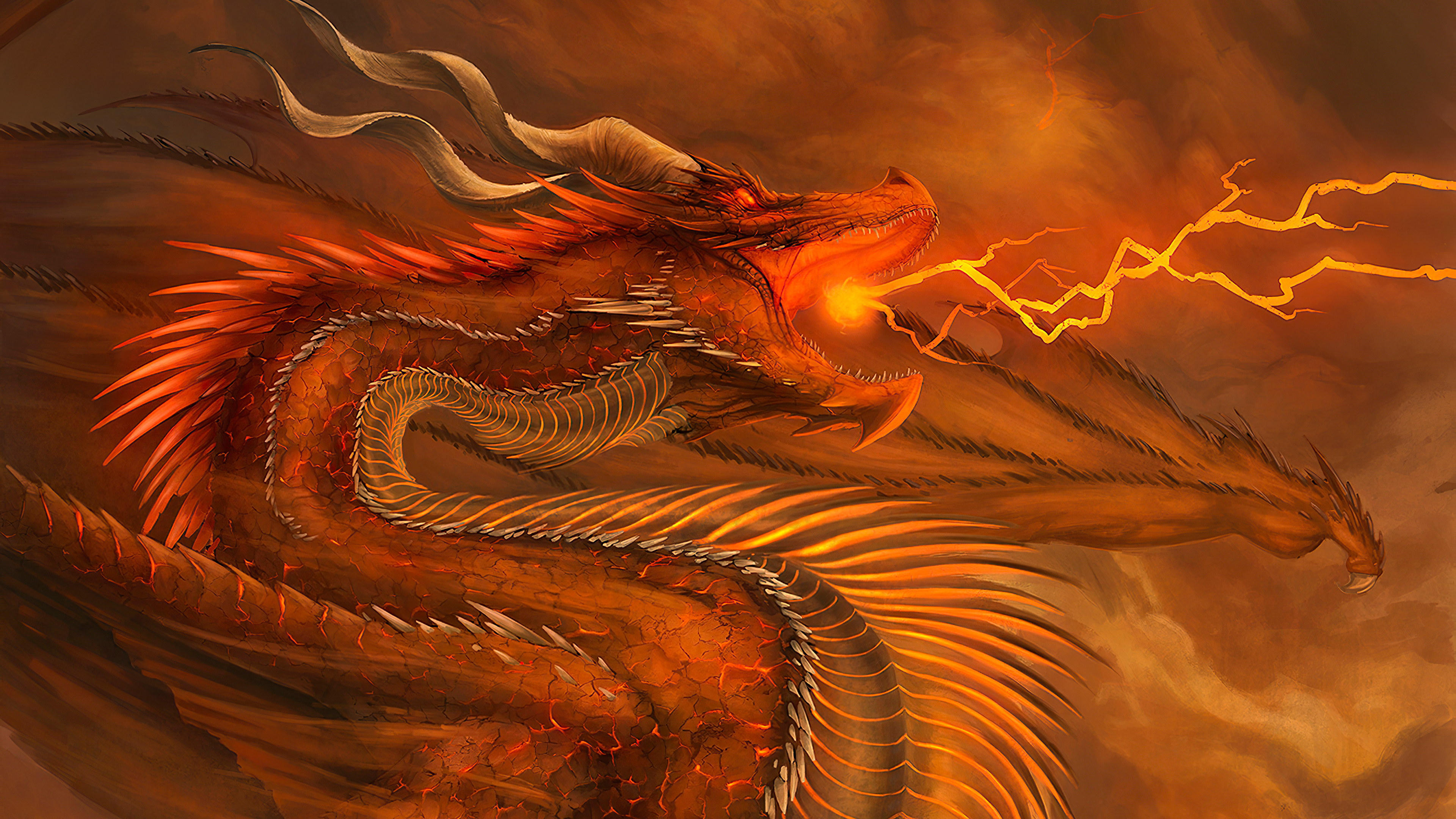 Dragon Monster Storm 4k 1440x900 Resolution HD 4k Wallpaper, Image, Background, Photo and Picture
