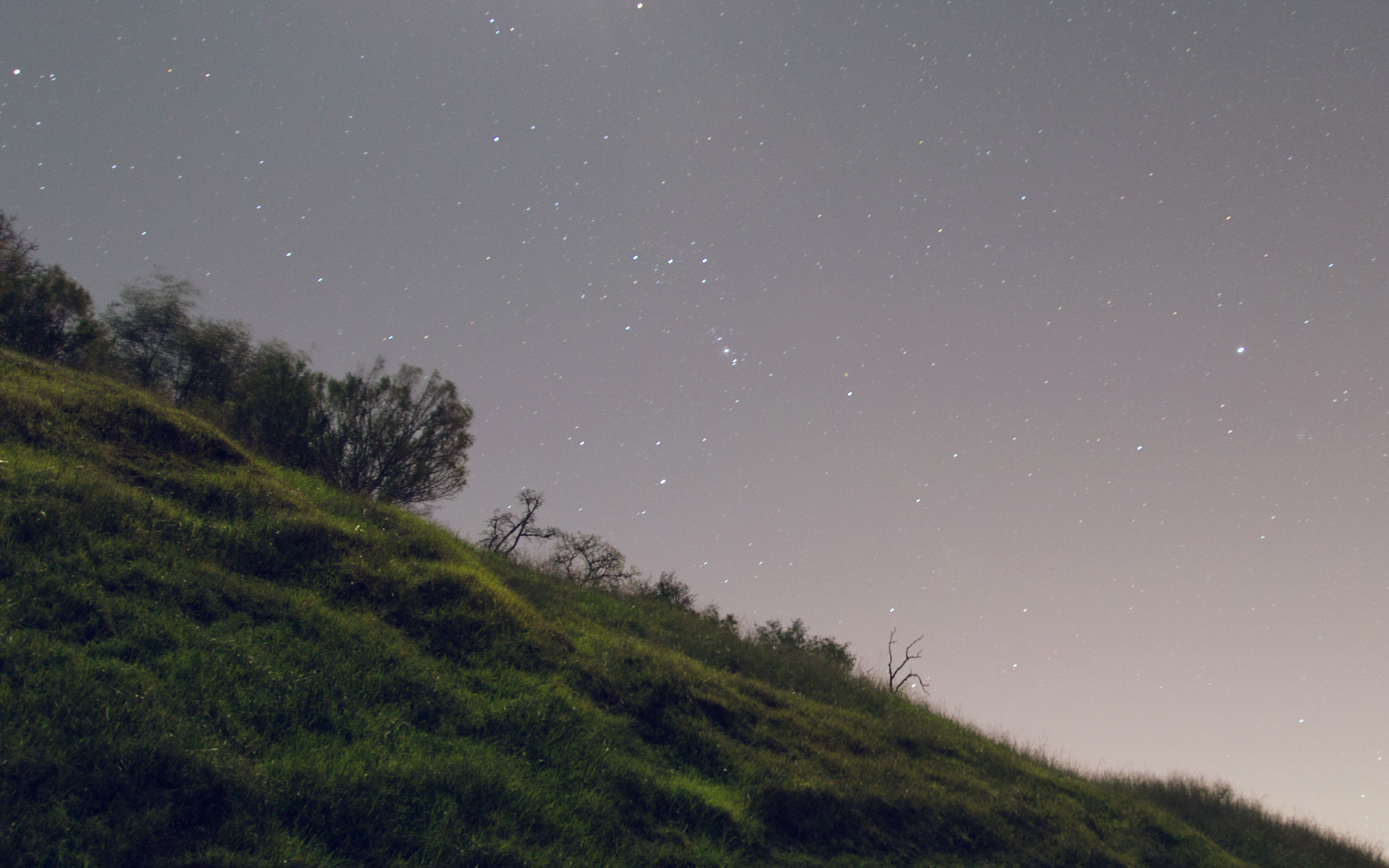 Night Mountain Sky Starry Nature Summer Wallpaper