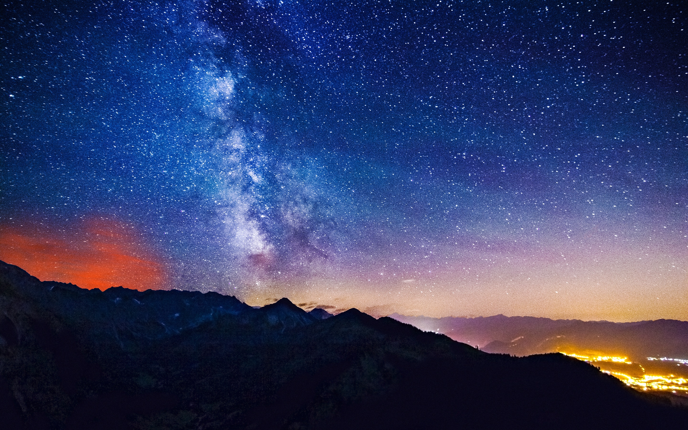 Milky Way Mountains MacBook Air Wallpaper Download