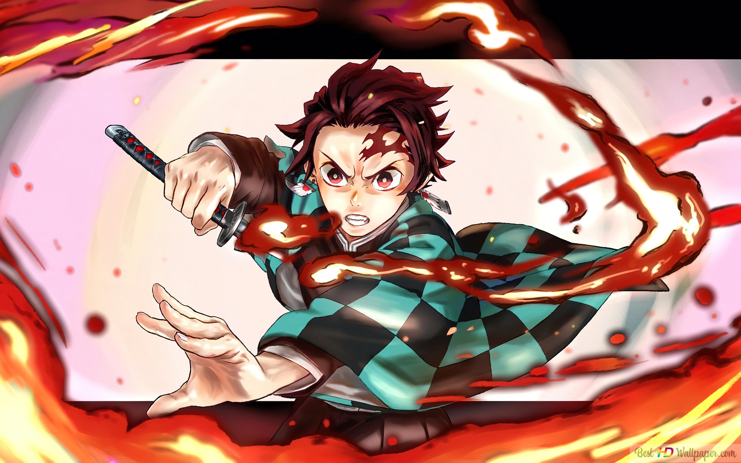 Demon Slayer. Tanjiro Kamado Sun Breathing HD wallpaper download