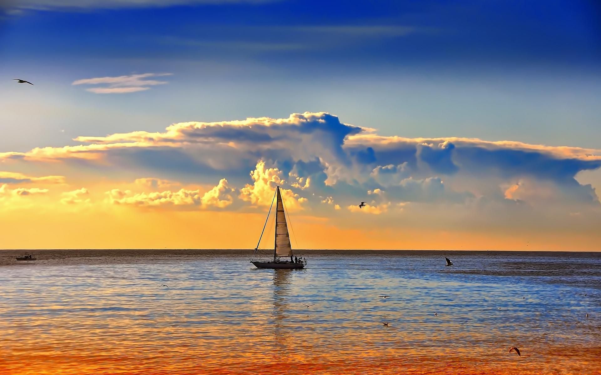 sailboat beach wallpaper