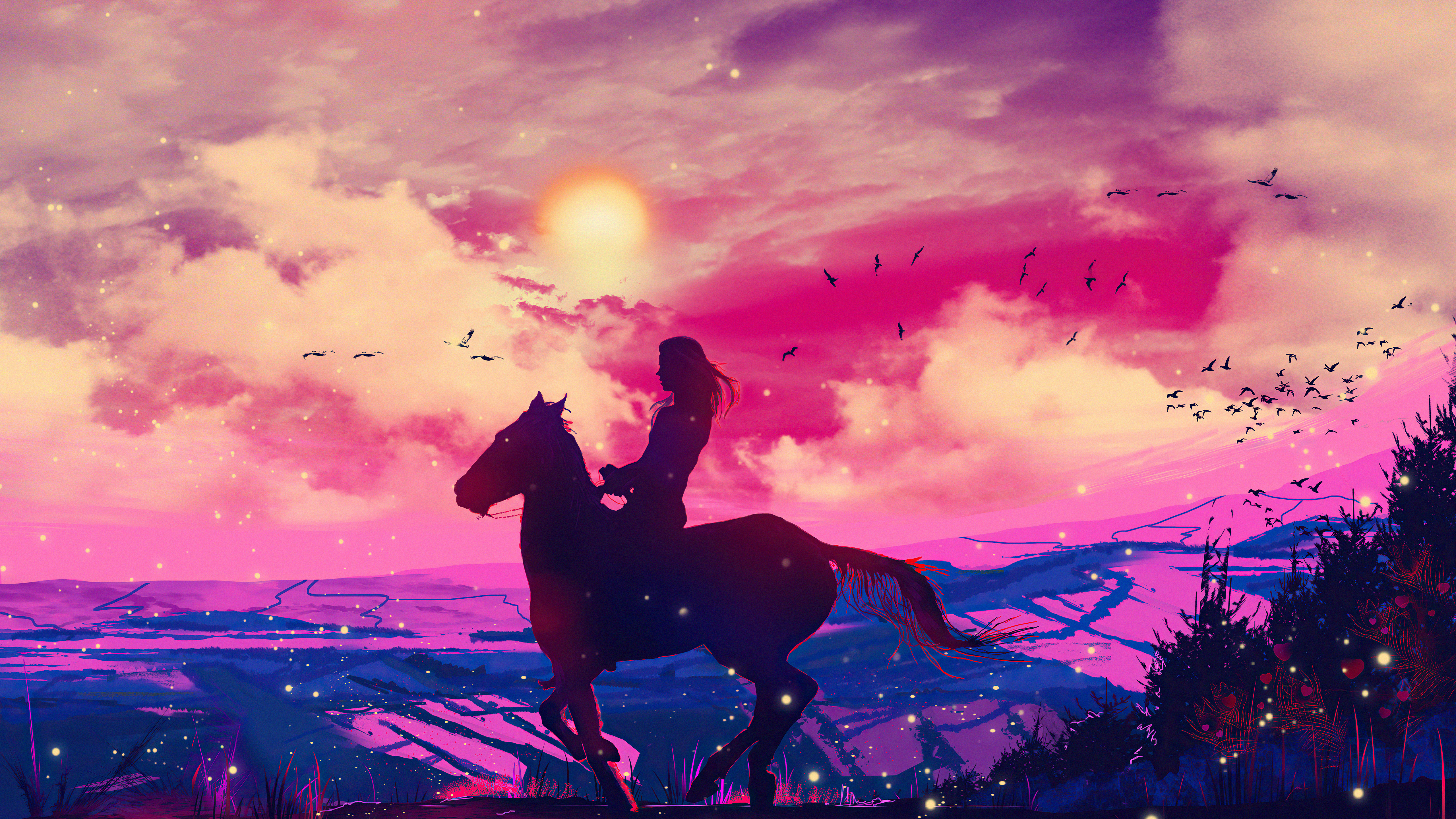 Horse Dream Ride 5k 1440P Resolution HD 4k Wallpaper, Image, Background, Photo and Picture