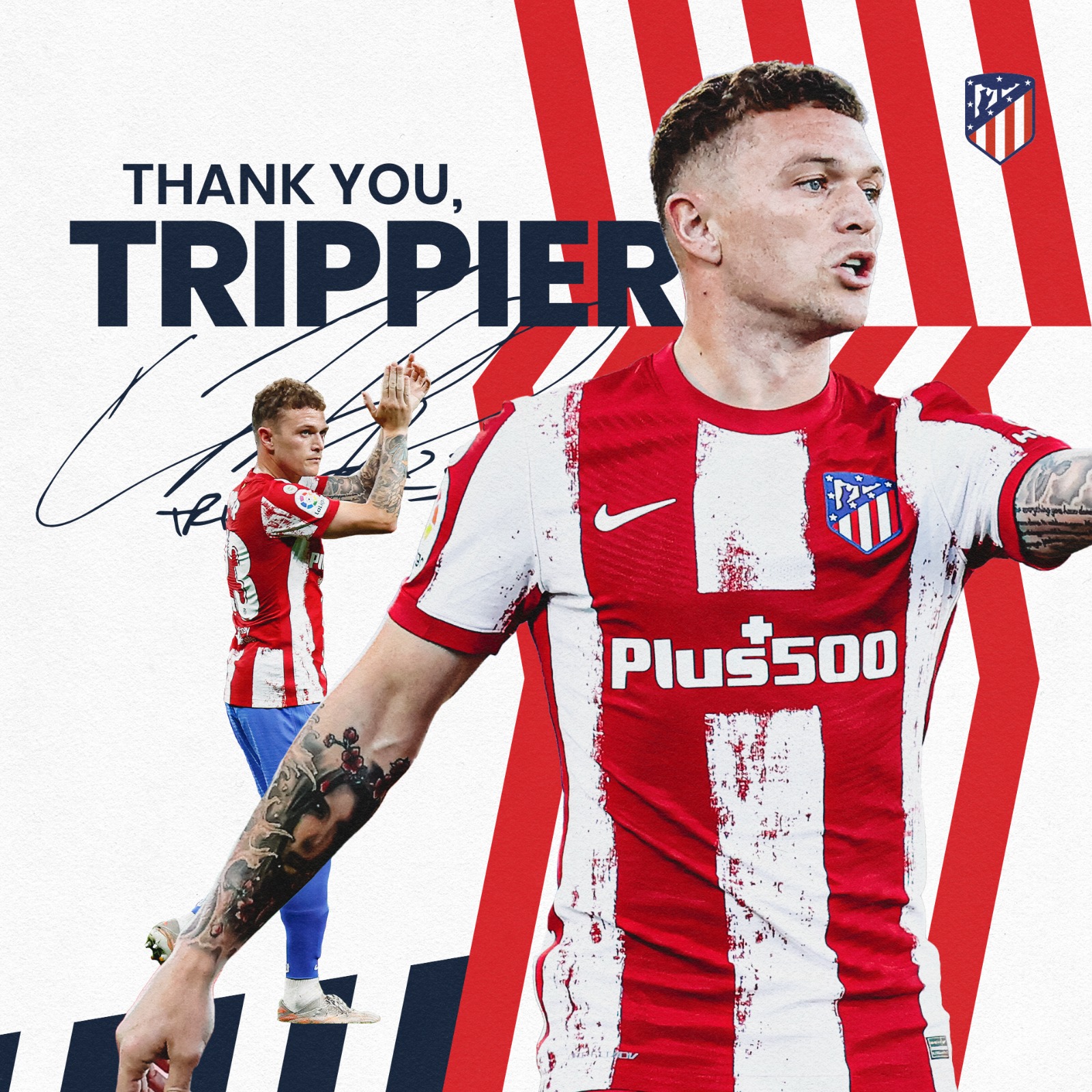 Atlético de Madrid can confirm we have reached an agreement with Newcastle over the transfer of Thank you and good luck, Kieran!