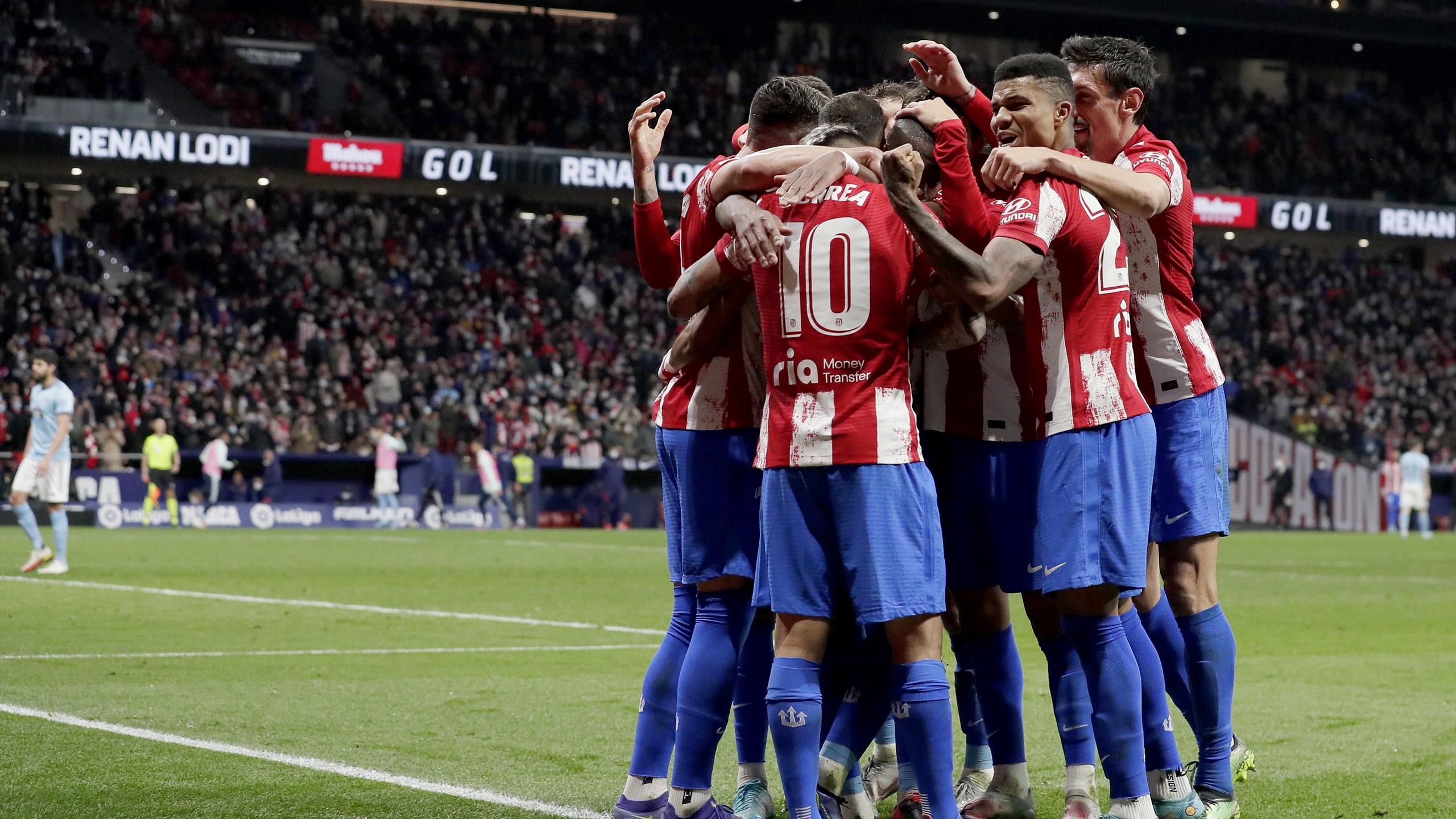 Atletico Madrid down Celta courtesy of Renan Lodi brace