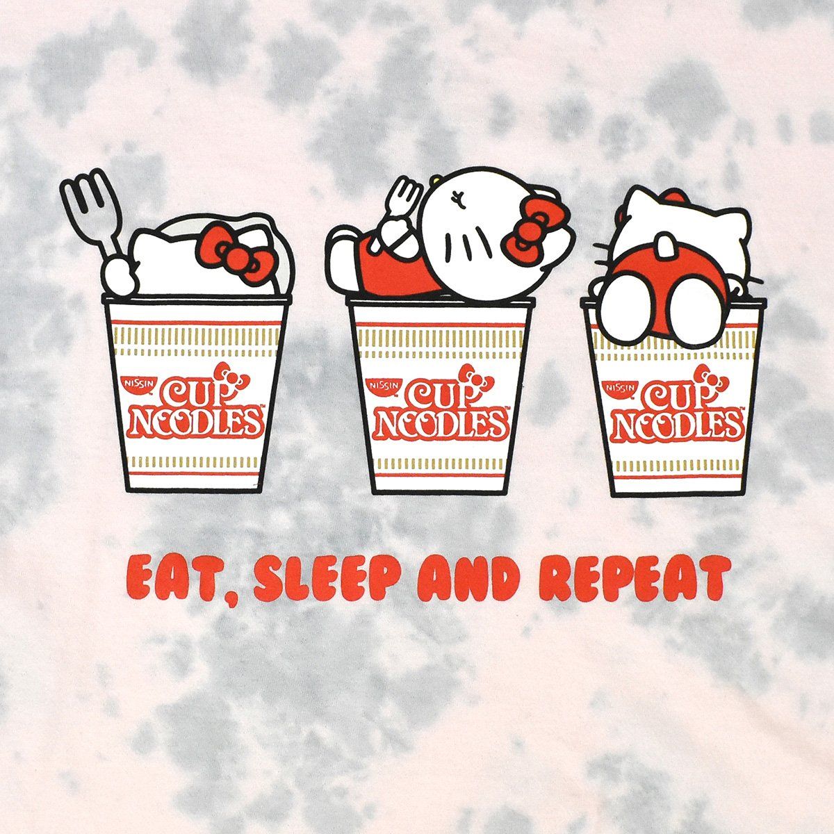 Hello Kitty x Cup Noodles Eat Sleep Repeat Cropped Tee. Hello kitty picture, Hello kitty image, Hello kitty