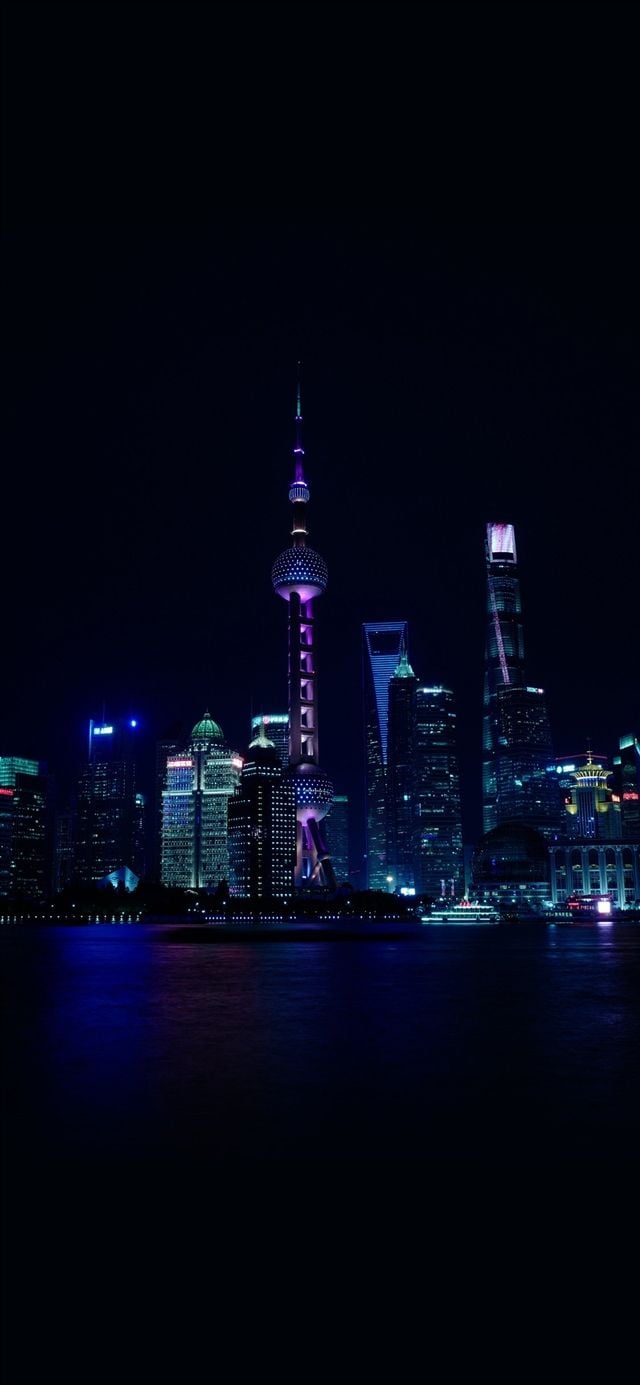 China Night City IPhone X Wallpaper Download. IPhone Wallpaper, IPad Wallpaper One Stop Download. City Iphone Wallpaper, Night City, City Wallpaper