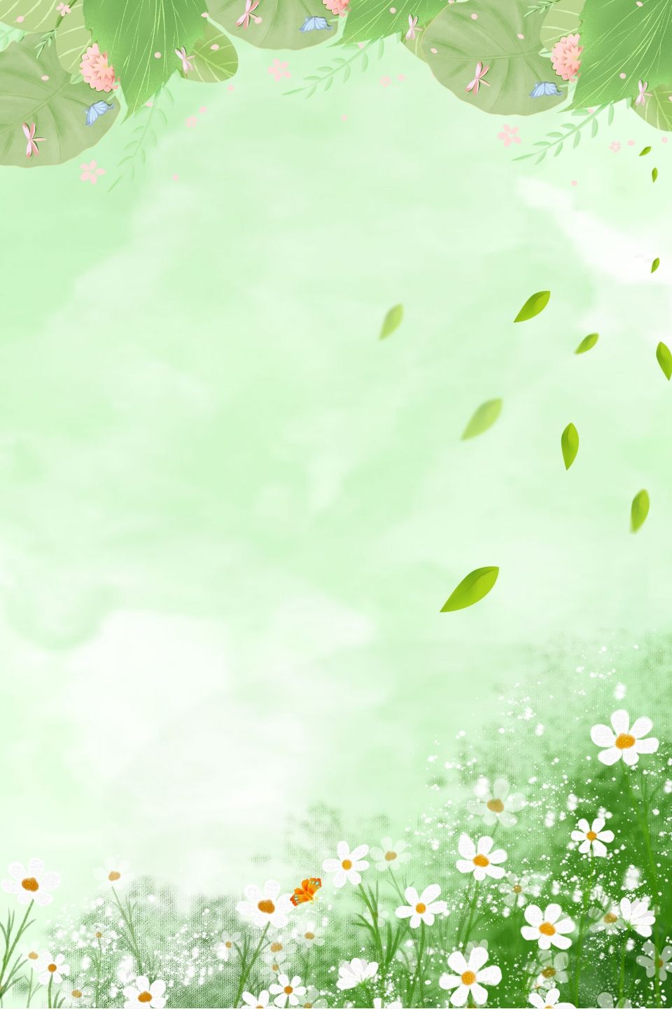 Green Hand Painted Spring Travel Spring Green Background. Green background, Spring wallpaper, Background image