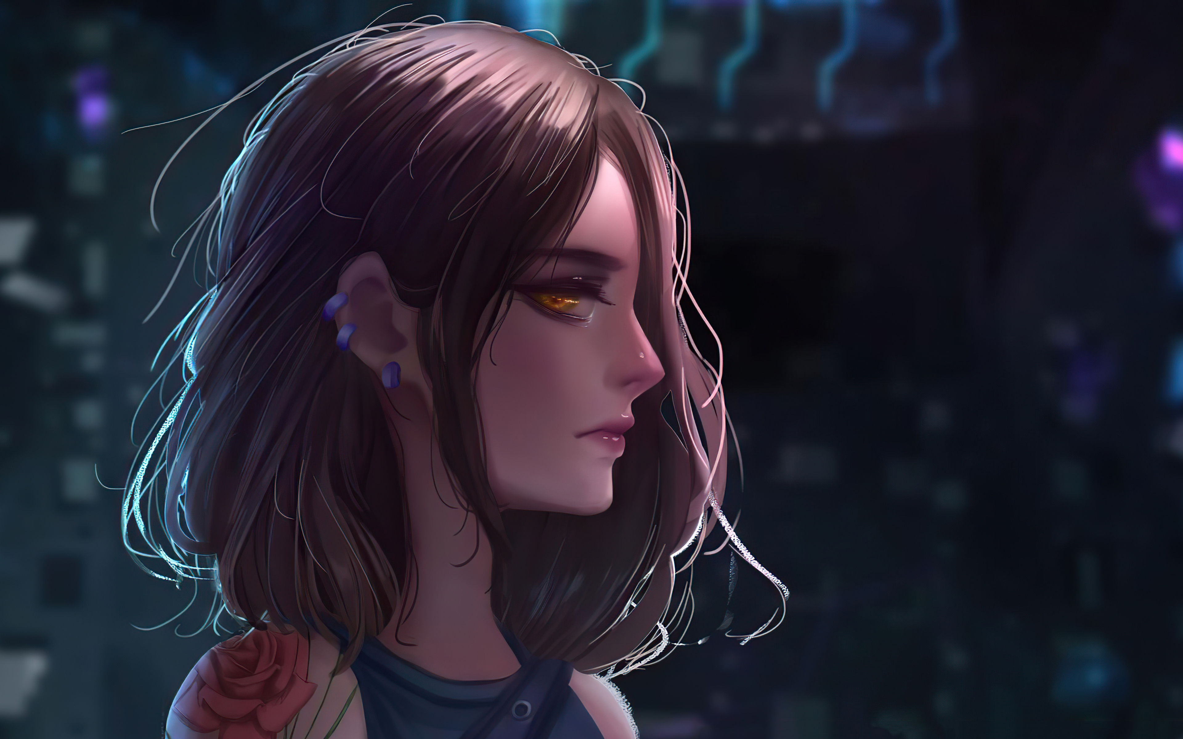 Lily Cyberpunk Anime Girl Science Fiction 4k 4k HD 4k Wallpaper, Image, Background, Photo and Picture