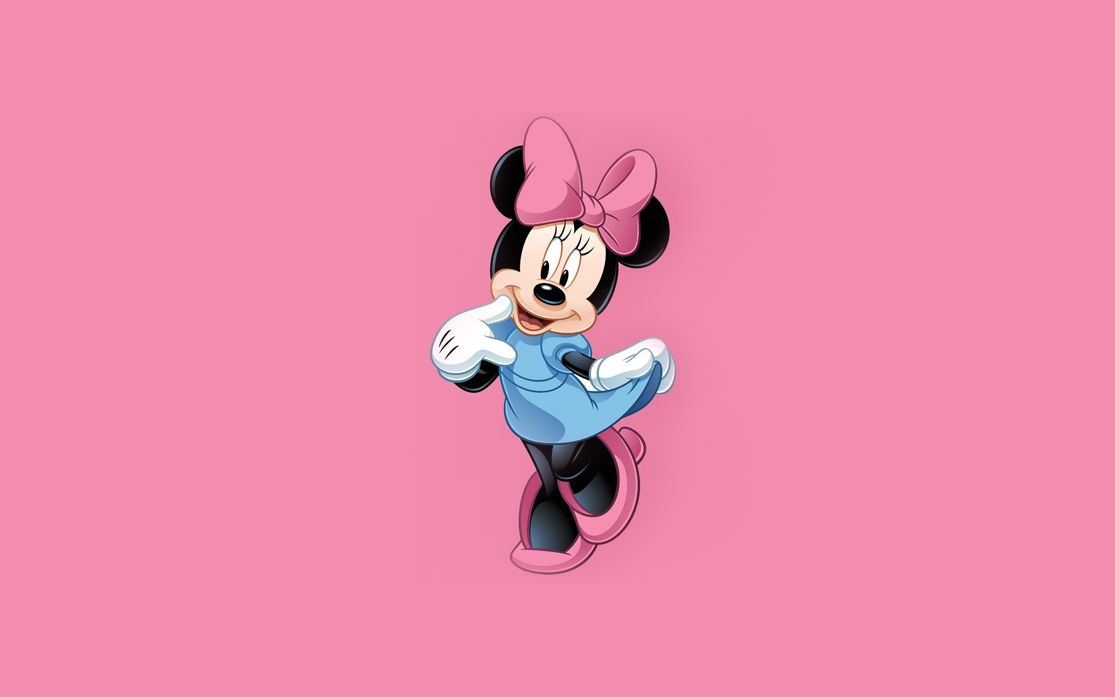 Minnie Mouse Logo Disney Art Illustration Wallpaper