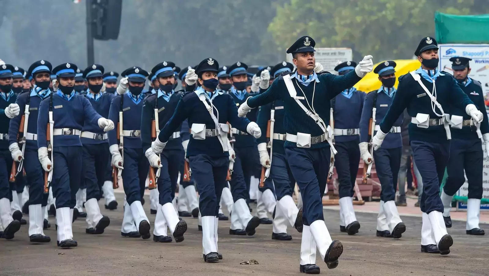 Photos of rehearsals for Republic Day parade at Rajpath in Delhi. The Times of India