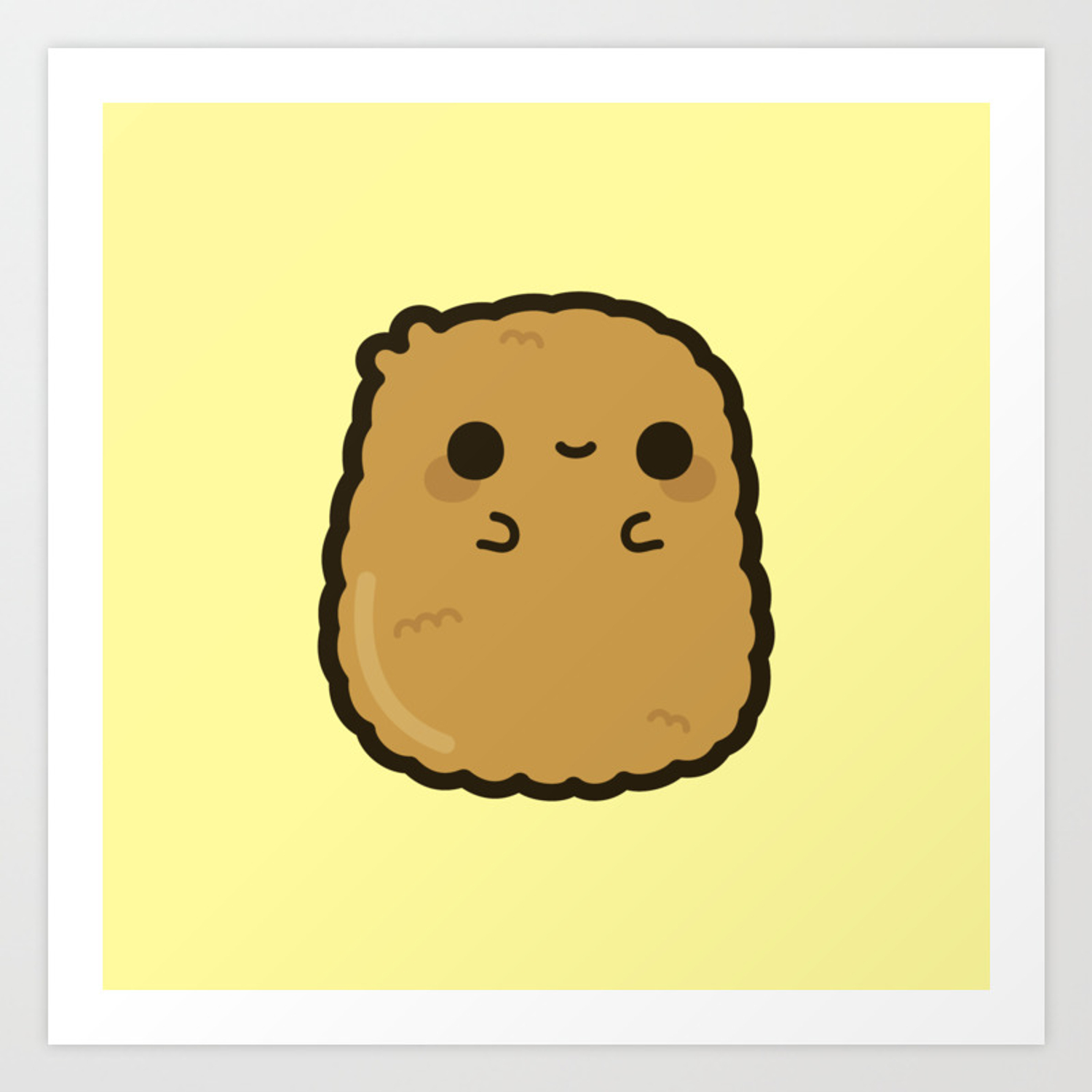 Cute chicken nugget Art Print