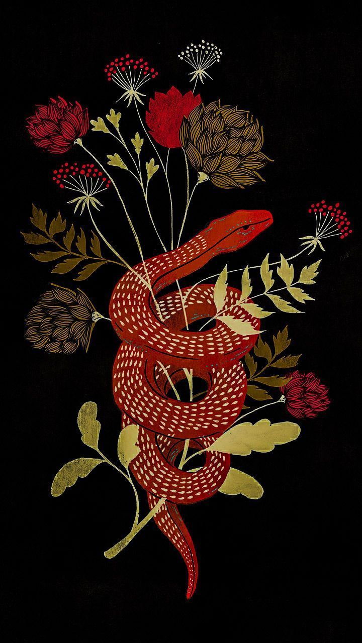 wallpaper Serpent tattoo - #. Art wallpaper, Snake wallpaper, Art inspiration