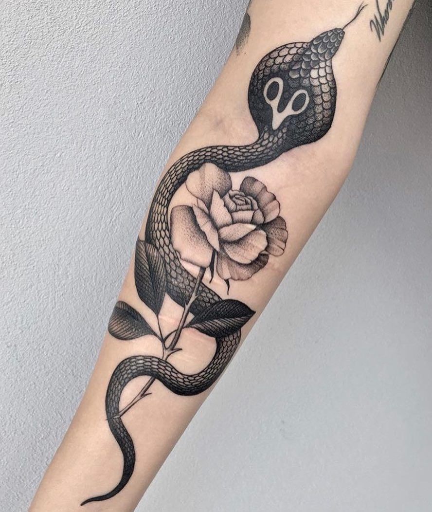 Gorgeous Snake Tattoo ideas. snake tattoo, tattoos, tattoo designs