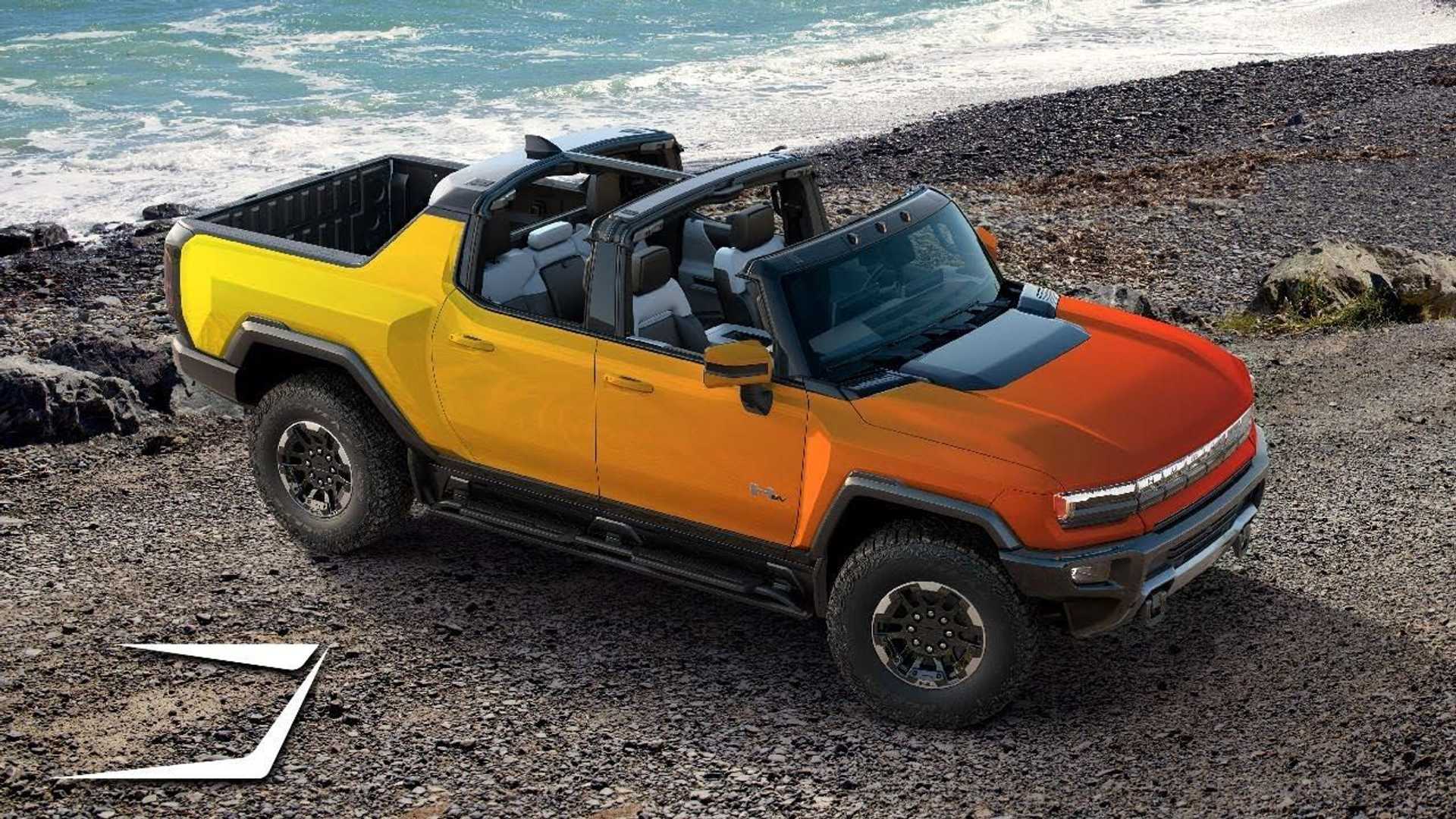 GMC Hummer Electric Pickup Truck Rendered In New Colors