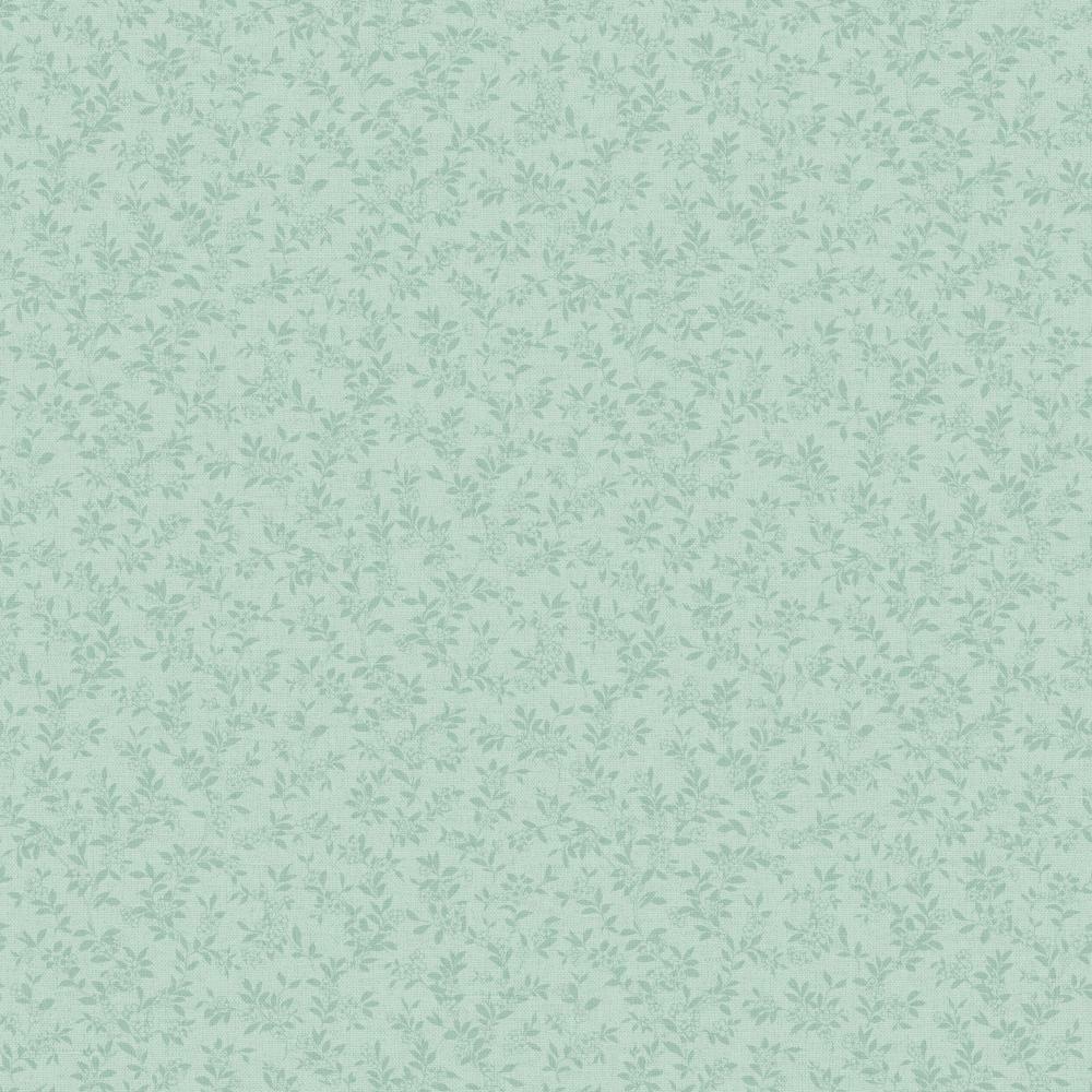 Kitchen & BathMiniature Floral Vine Mint Green wallpaper