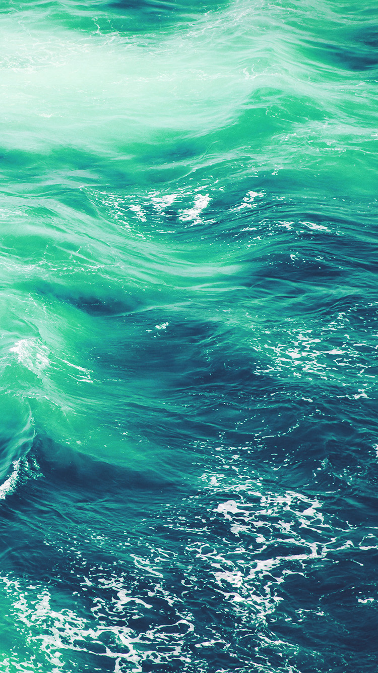 Wave Nature Water Blue Green Sea Ocean Pattern Wallpaper