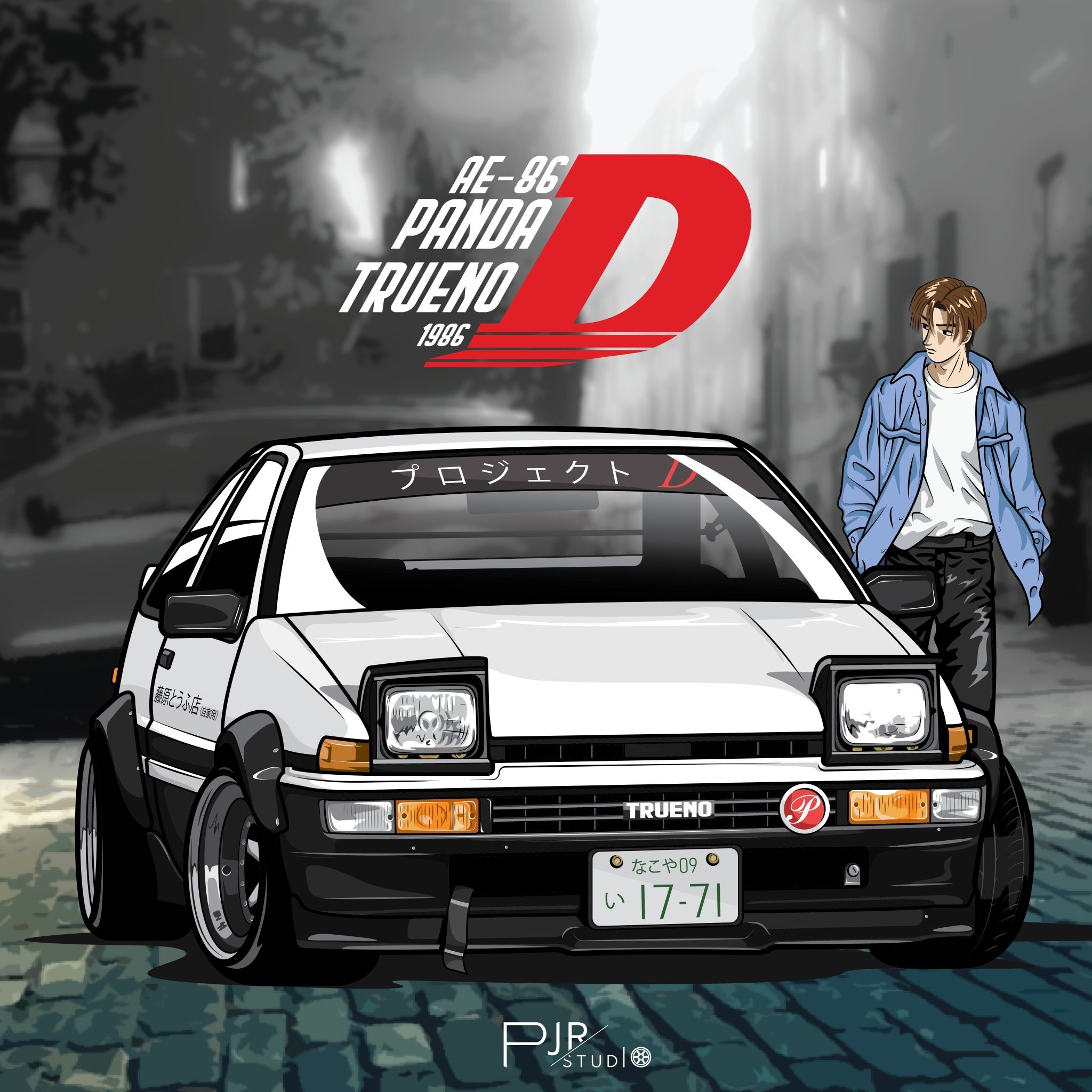 AE86 TRUENO. Initial d car, Jdm wallpaper, Art cars