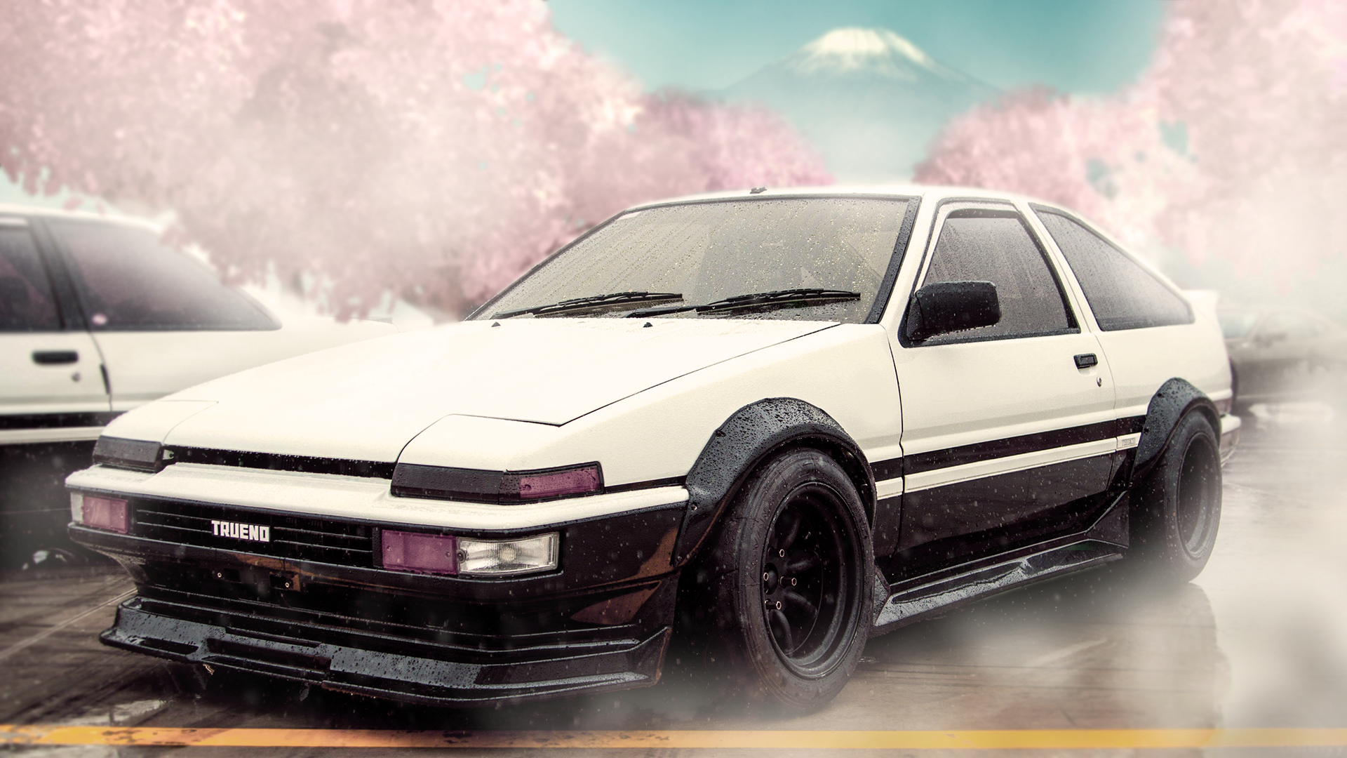 AE86 wallpaper i made for my computer, not very good but it was my first attempt at photohop
