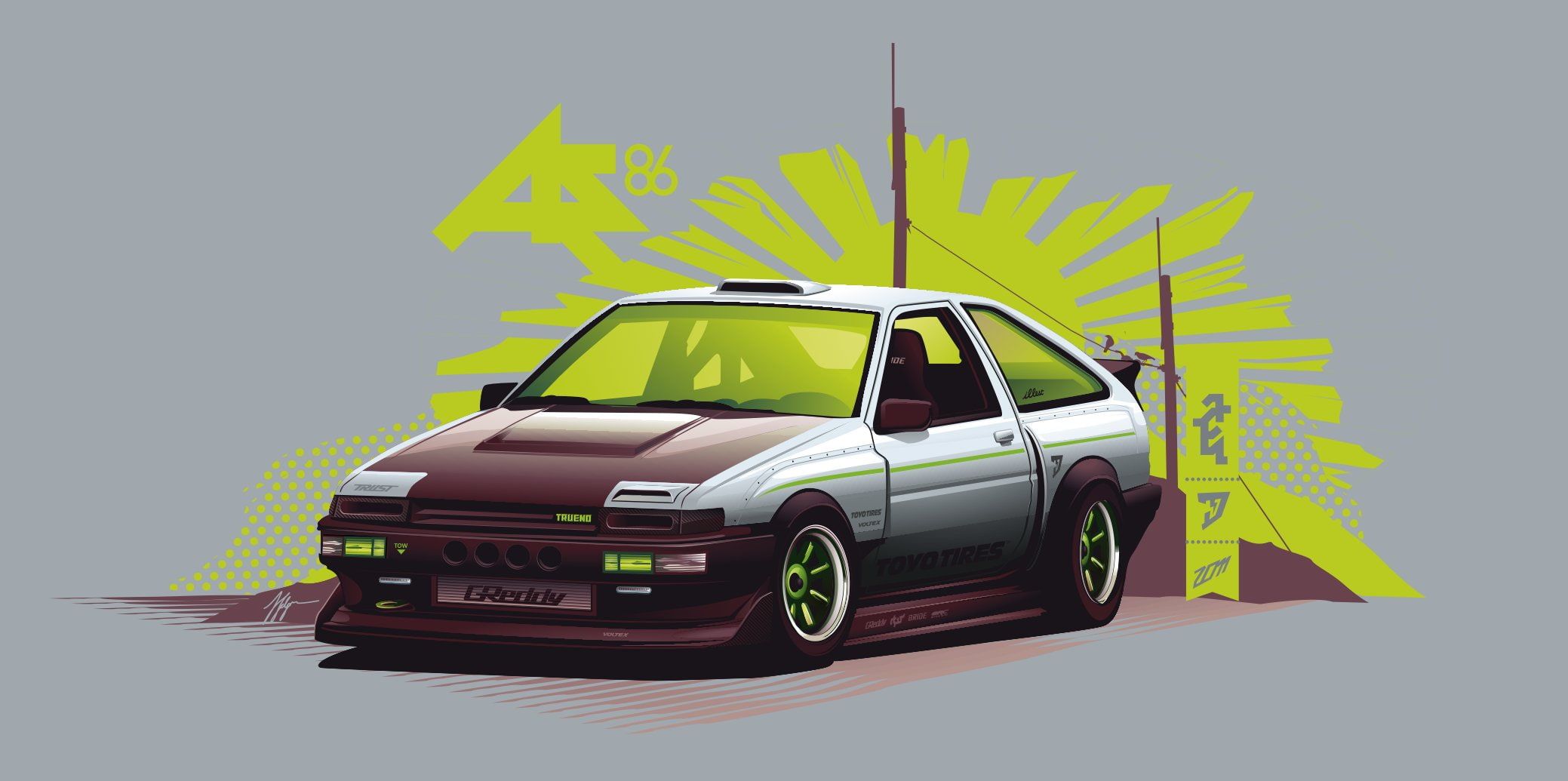 ae86 #trueno #vector P #wallpaper #hdwallpaper #desktop. Ae HD wallpaper, Corolla ae86