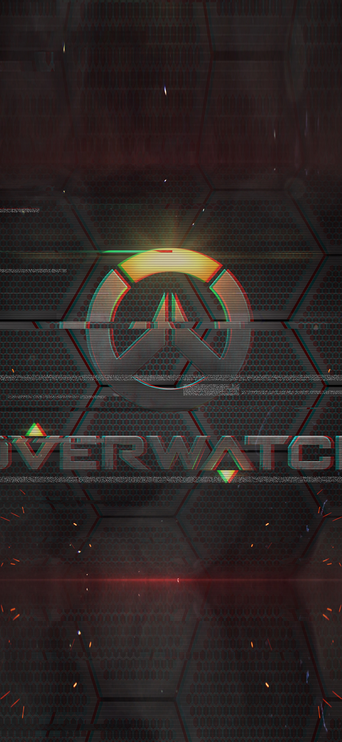 iPhone X wallpaper. overwatch logo game art illustration