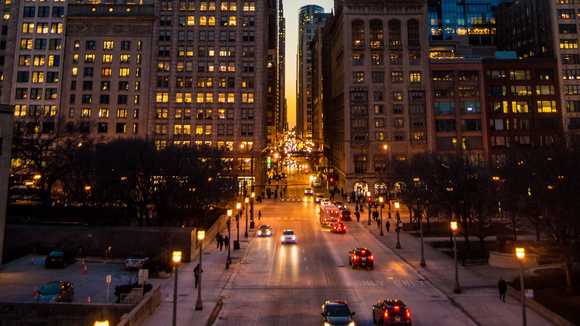 Night City, Road, City, Lights Wallpaper Free Download