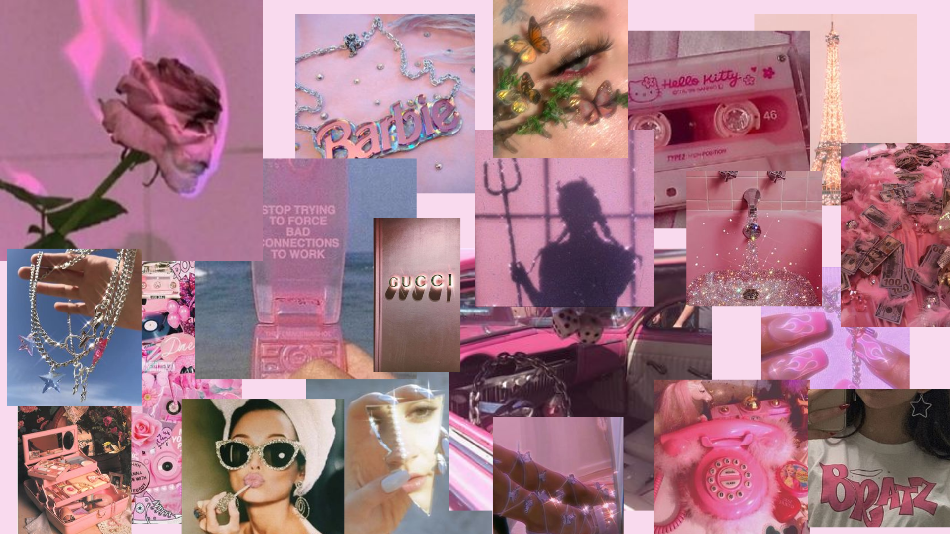 Barbie. Aesthetic desktop wallpaper, Macbook air wallpaper, Aesthetic collage