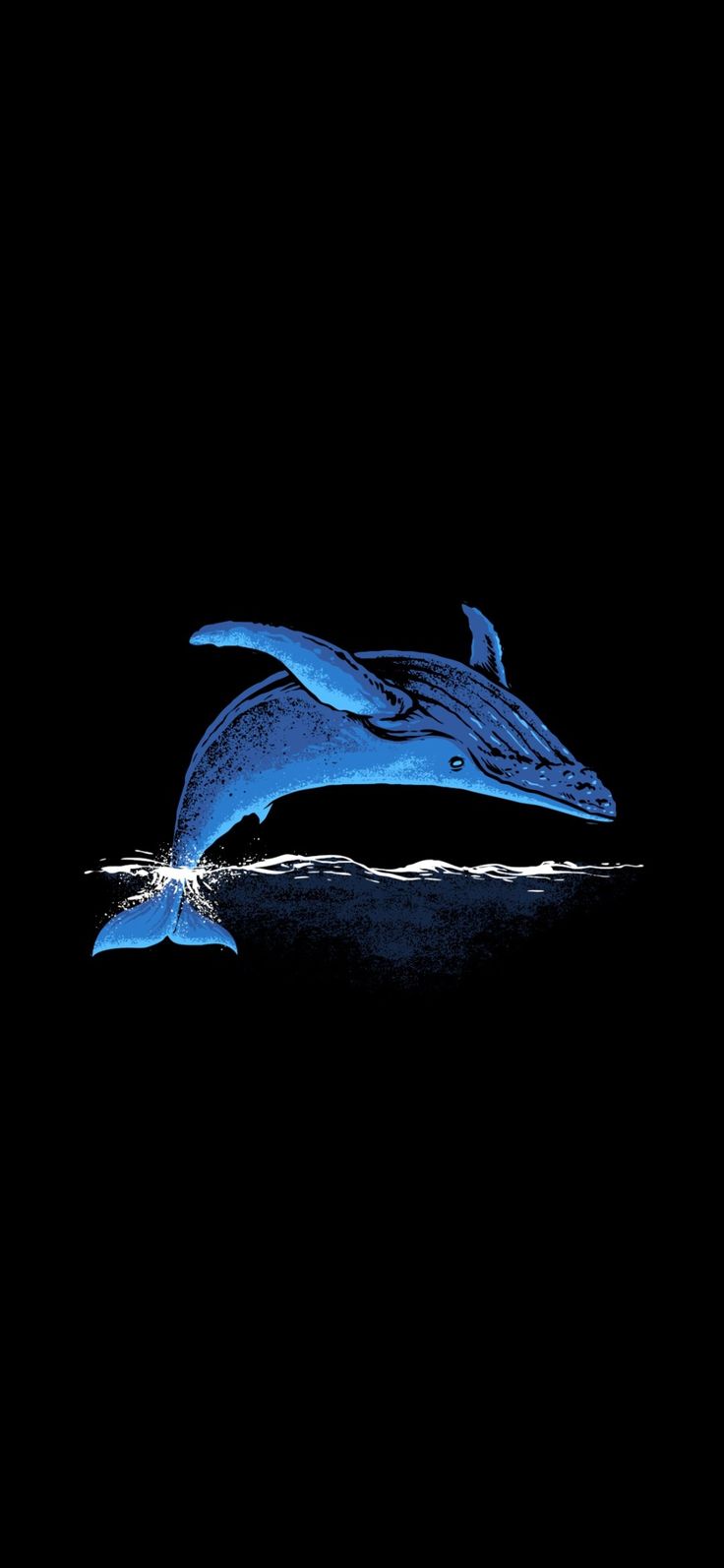 Blue Whale AMOLED Wallpaper 10802340. Black and blue wallpaper, Dark background wallpaper, Blue wallpaper iphone