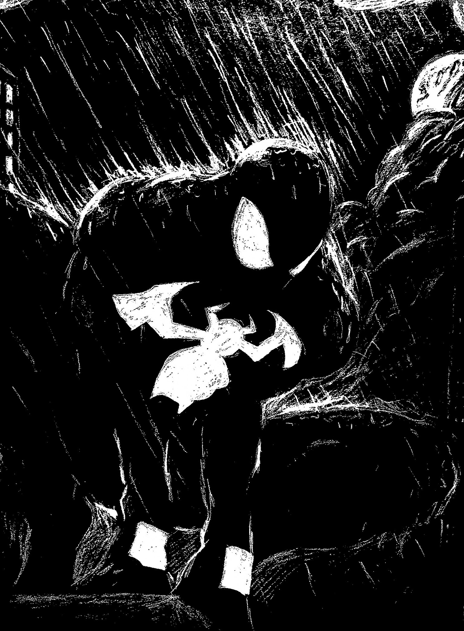 Black Suit Spiderman By U Gavdoesstuff 1536x2088 Wallpaper Black And White