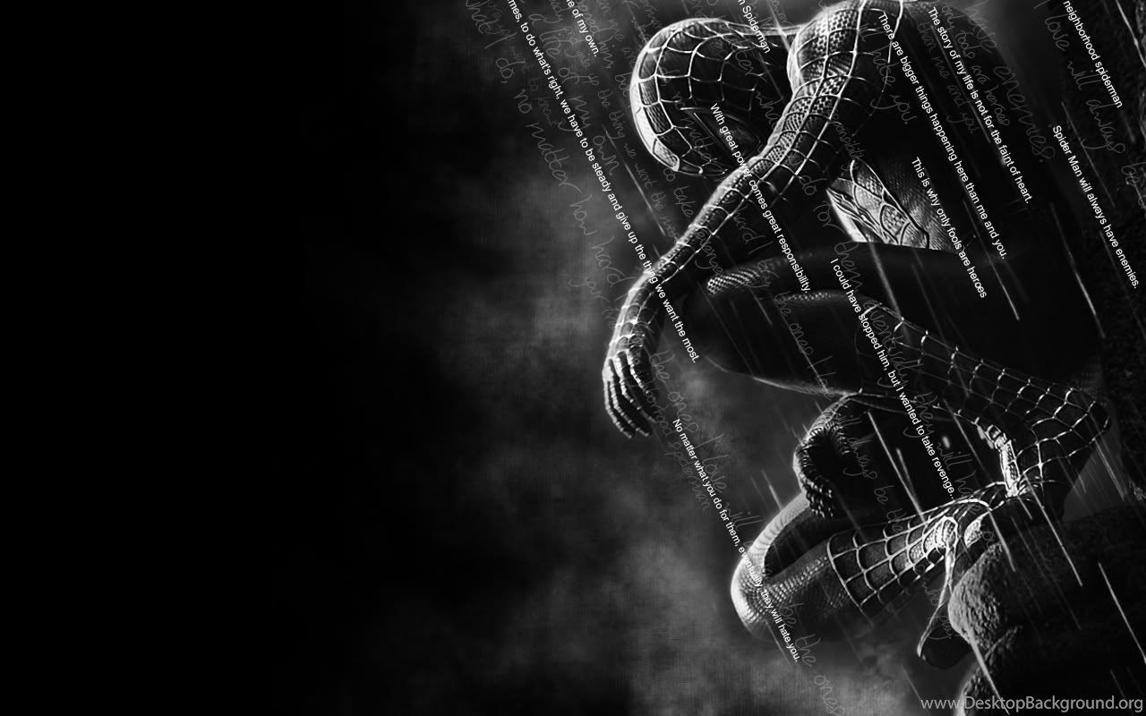 Spider Man Black And White Wallpaper