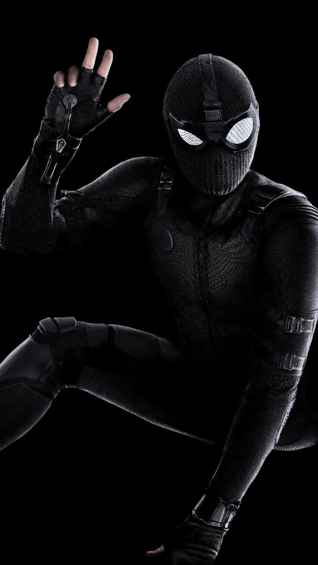 Download 1080x1920 Spider Man: Far From Home, Black Suit Wallpaper For IPhone IPhone 7 Plus, IPhone 6+, Sony Xperia Z, HTC One