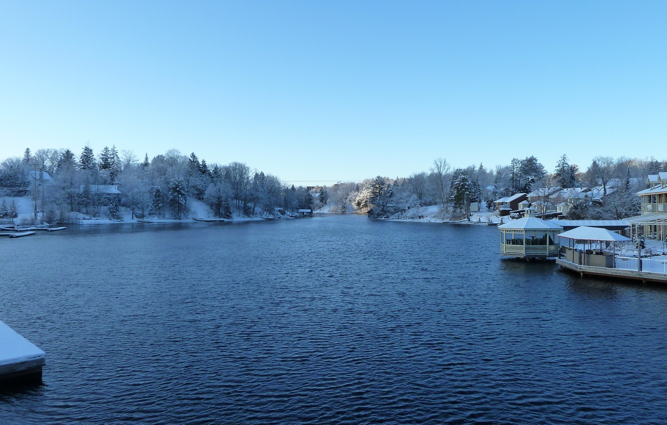Wallpaper Winter, lake, snow, frost, ontario, sparkygt, muskoka image for desktop, section пейзажи
