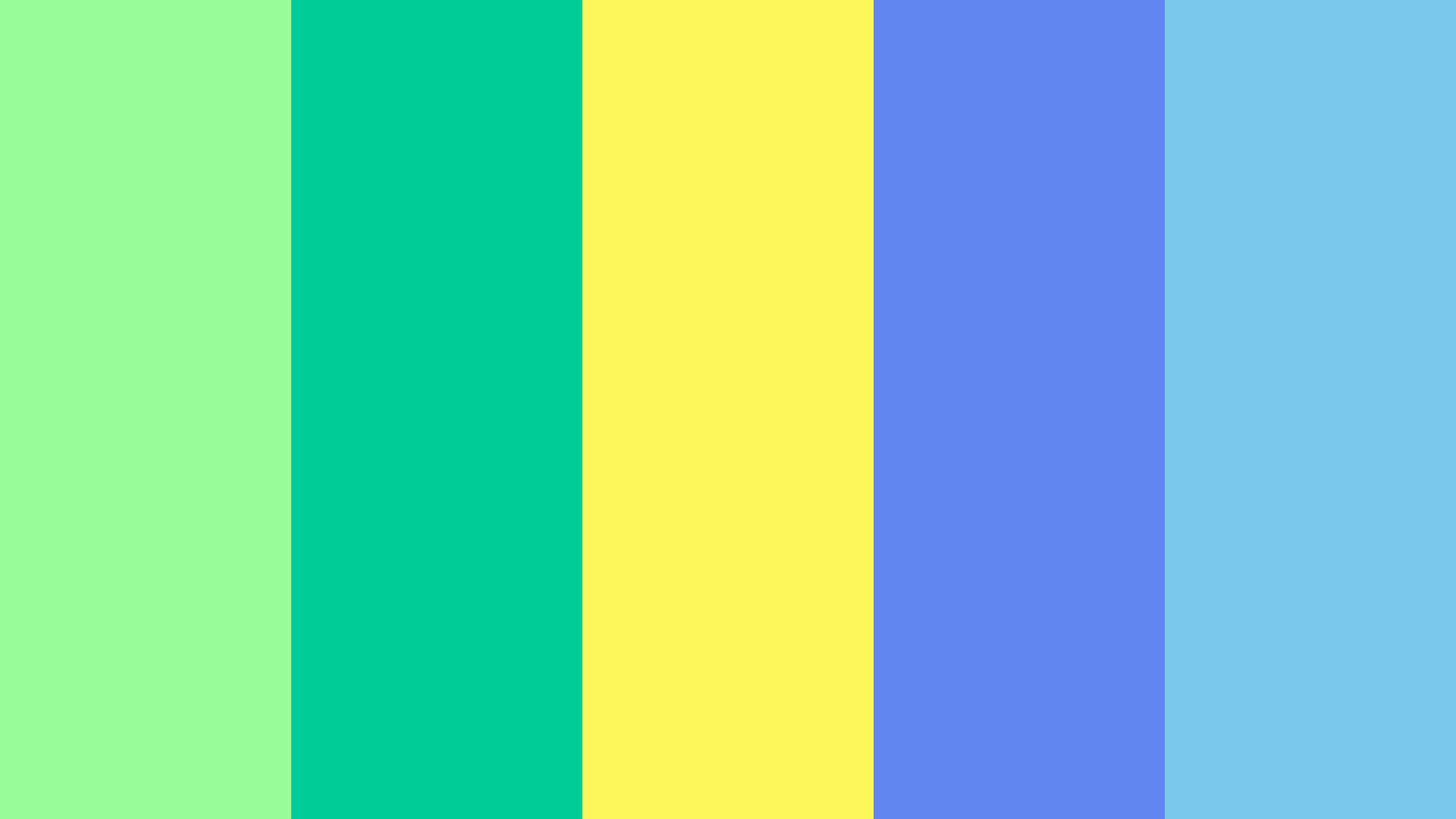 Summer Green, Yellow & Blue Color Scheme Blue SchemeColor.com